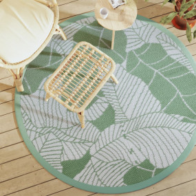 Outdoor Carpet Green Polypropylene 63.0 in Reversible