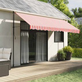 Replacement Awning Fabric Red and white stripe