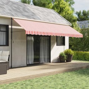 Replacement Awning Fabric Red and white