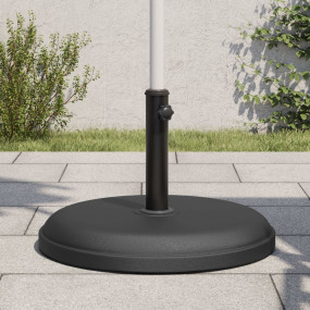 Parasol Base Black Plastic and concrete base, iron tube...