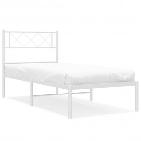 Metal Bed Frame White Powder-coated steel Small Single