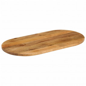 Table Top Oak finish Solid mango wood 47.2 x 23.6 in Ta...