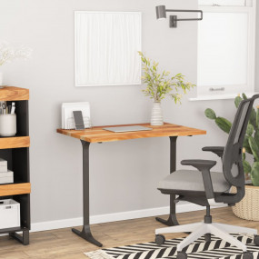 Desk Top Natural Solid Acacia wood 35.4 x 19.7 x 1.0 in...