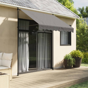 Retractable Awning Anthracite Polyester with PU coating