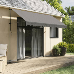 Retractable Awning Anthracite Steel 118.1x59.1 in