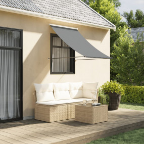 Retractable Awning Anthracite Steel 39.4 x 59.1 in Retr...