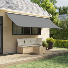 Retractable Awning Anthracite Polyester with PA coating