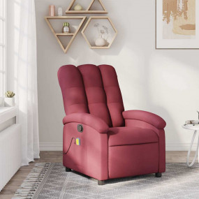 Massage Recliner Chair Wine Red