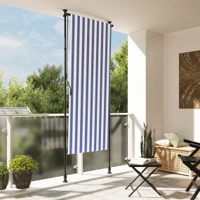 Outdoor Roller Blind Blue and white