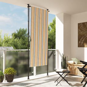 Outdoor Roller Blind Yellow and White