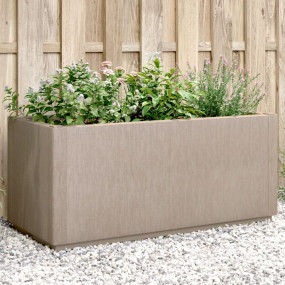 Garden Planter Light Brown Polypropylene Medium Lightwe...