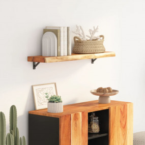 Wall Shelf Natural Acacia Solid Acacia wood 31.5 x 11.8...