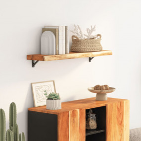 Wall Shelf Natural wood Solid acacia wood Medium Durabl...