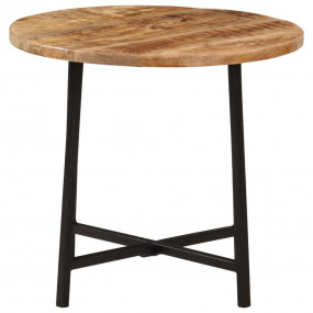 Coffee Table Natural Wood Solid Mango Wood and Iron Med...