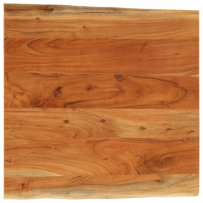 Table Top Natural wood Solid acacia wood 23.6x23.6 in D...