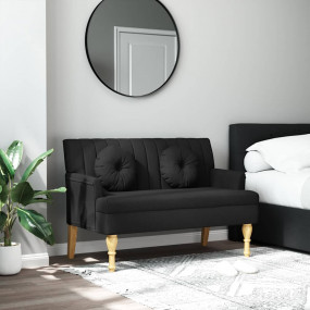 Bench Black Fabric (100% polyester), plywood, solid rub...