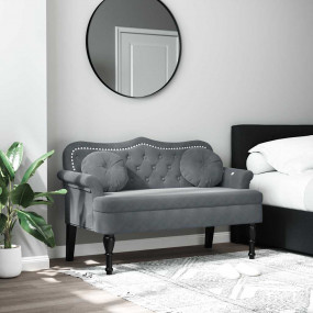 Bench Dark Grey Velvet (100% polyester), plywood, solid...