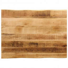 Table Top Natural Wood Solid Mango Wood 27.6x23.6 in Du...