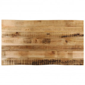 Table Top Natural Wood Solid mango wood 39.4x23.6x1.0 i...