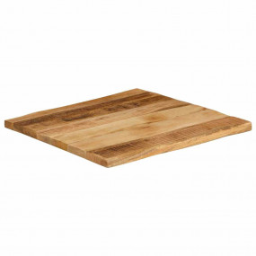 Table Top Natural Solid mango wood 15.7 in x 15.7 in Ta...
