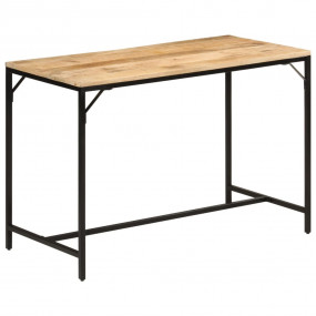 Dining Table Brown, Black Solid rough mango wood, iron