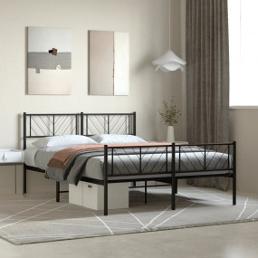 Metal Bed Frame Black Steel Full Modern Metal Bed Frame