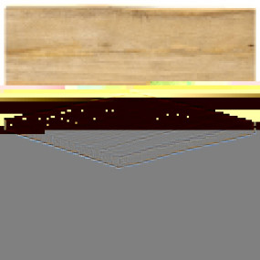 Table Top Natural Wood Solid Mango Wood 16 in x 16 in x...