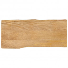 Table Top Natural wood color Solid mango wood 35.4 x 15...