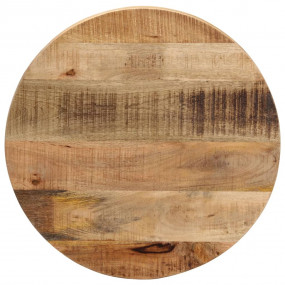 Table Top Natural wood Solid Mango Wood 23.6 in diamete...