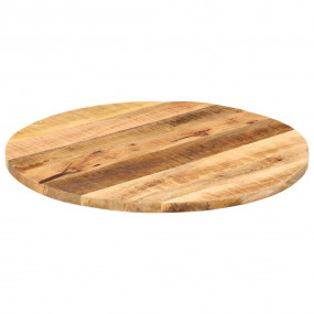Table Top Natural Solid mango wood 27.6 in diameter Dur...