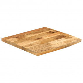 Table Top Natural Wood Solid Mango Wood 31.5x31.5 in Du...