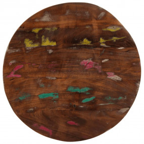 Table Top Mixed color Solid reclaimed wood 23.6 in diam...