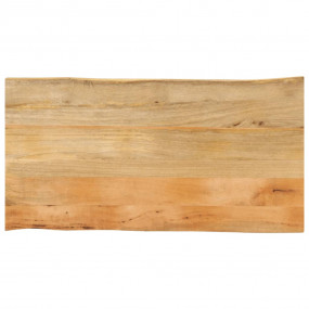 Table Top Natural wood grain Solid mango wood 39.4 x 23...