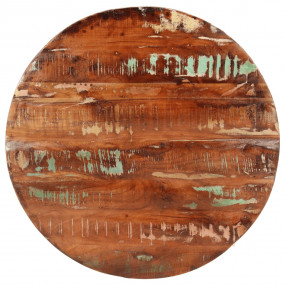 Table Top Mixed Solid reclaimed wood 27.6 in diameter D...