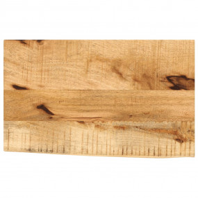 Table Top Natural wood tone Solid Mango Wood 23.6 x 7.9...