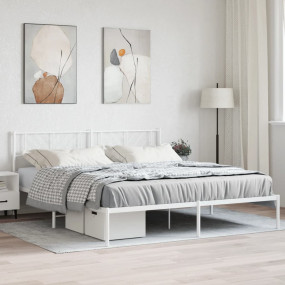 Metal Bed Frame White Steel Super King Metal Bed Frame