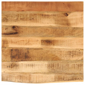 Table Top Natural Wood Solid Mango Wood 15.7 x 15.7 in ...