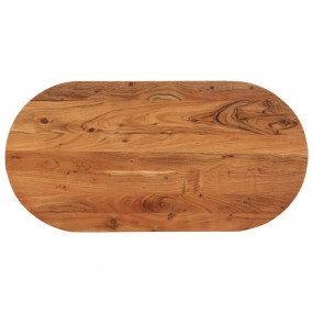 Table Top Natural wood Solid acacia wood 39.4 x 19.7 in...
