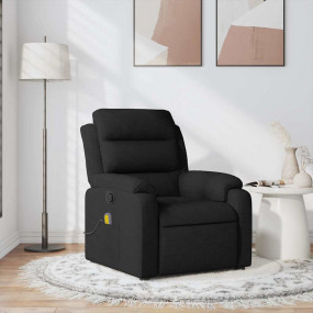 Massage Recliner Chair Black Polyester, metal, plywood ...