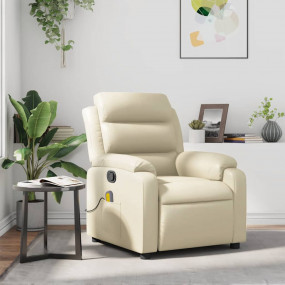 Massage Recliner Chair Cream
