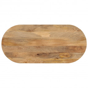 Table Top Natural wood Solid mango wood 31.5 in x 15.7 ...