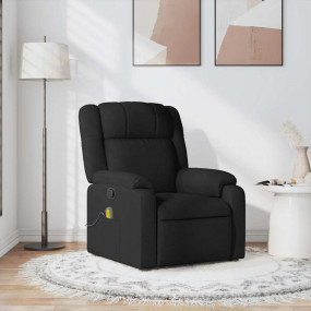 Massage Recliner Chair Black Polyester, Metal, Plywood ...
