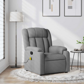 Massage Recliner Chair Light Gray