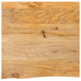 Table Top Natural wood Solid mango wood 23.6 x 23.6 in ...