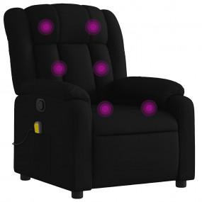 Massage Recliner Chair Black Polyester Fabric 30.7x36.2...