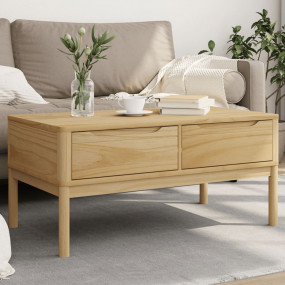 Coffee Table Wax brown Solid pine wood Medium Storage