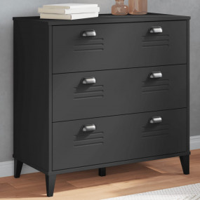 Drawer Chest Black Engineered wood, Plastic Drawer Cabi...