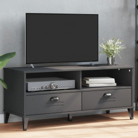 TV Stand Anthracite Grey Engineered Wood Medium TV Stan...