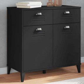Storage Cabinet Black Engineered wood Large Storage Cab...