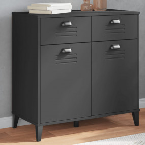 Storage Cabinet Anthracite Grey Engineered Wood, Plasti...